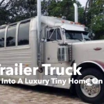 An Old Trailer Truck Has Been Converted Into 0 A Luxury Tiny Home On Wheels